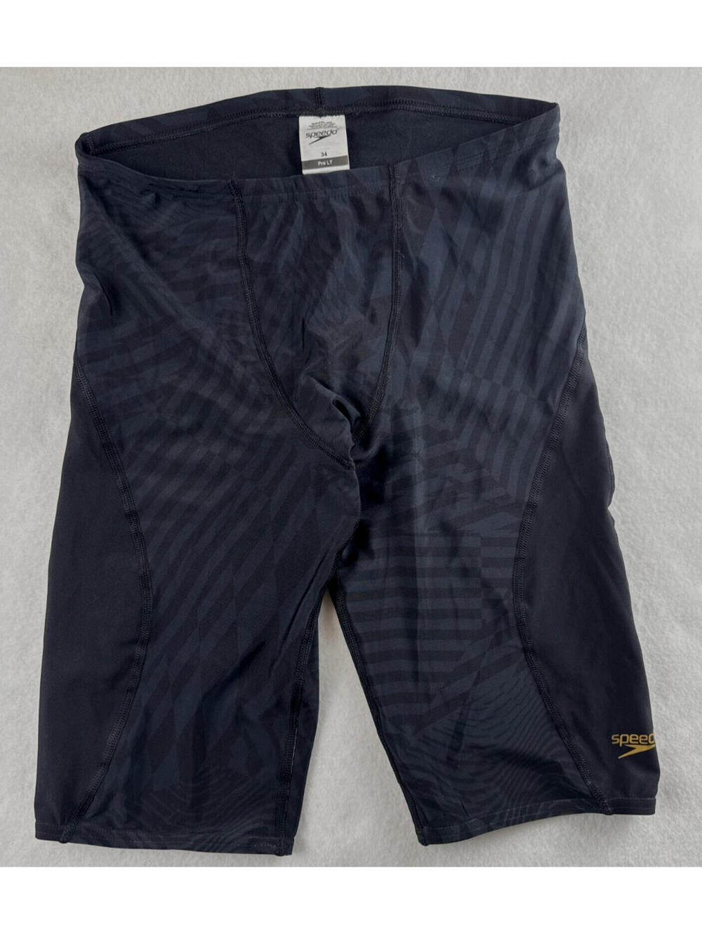 Speedo Pro LT Jammer Swim Shorts Mens 38 XL Black Competition Swim NWT